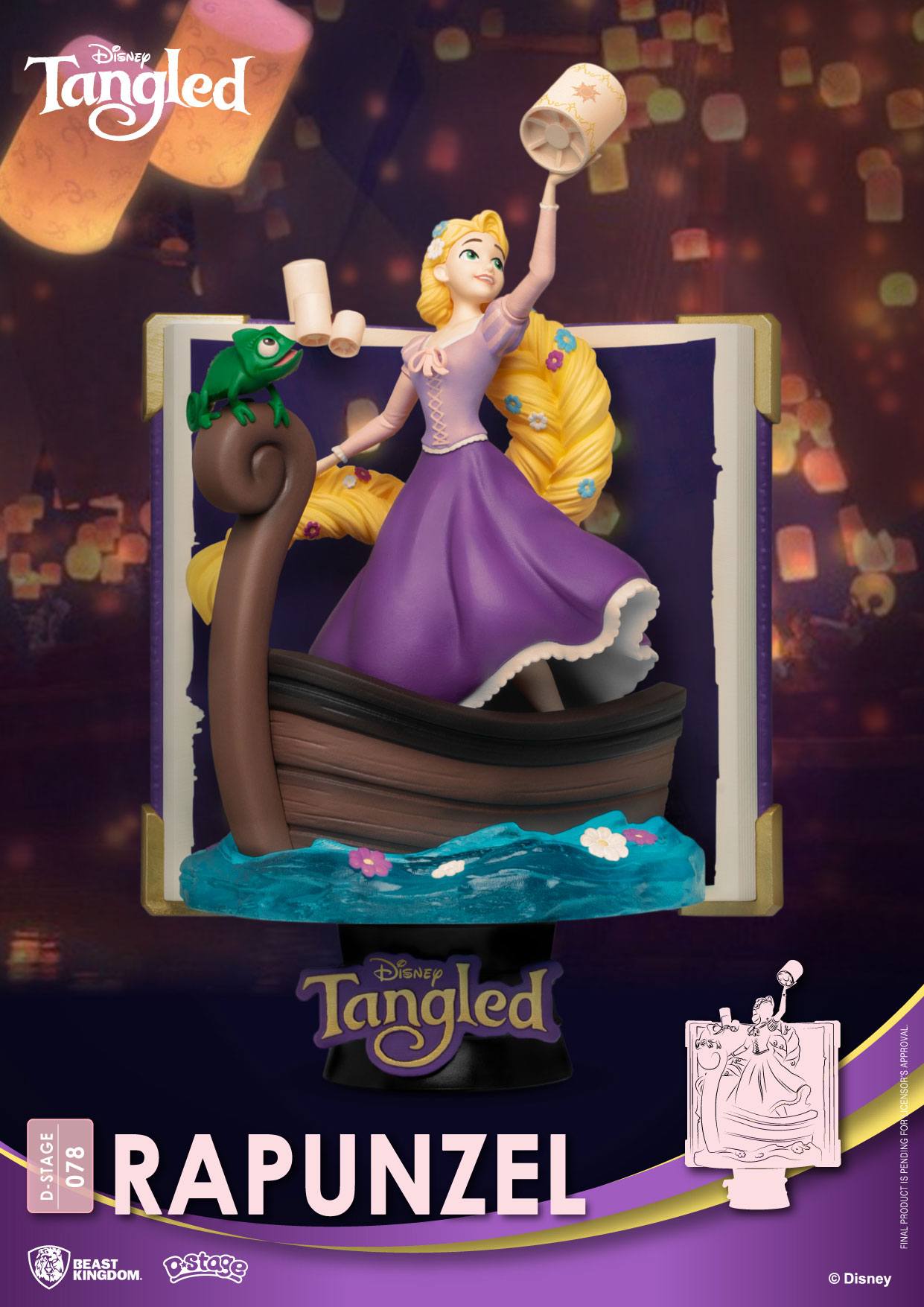 17YKAeVisYw9Bx Disney Story Book D-Stage Sammlerstück Diorama "Rapunzel" 15cm PVC