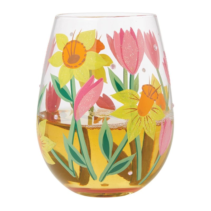 Weinglas SPRING BLOOM by Lolita handbemalt Unikat 591ml 10x10x12,5cm