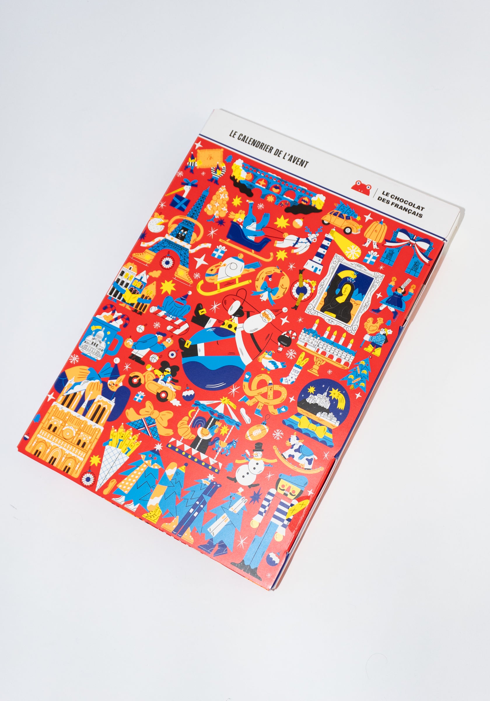 Adventskalender FRANZÖSICHE WEIHNACHTEN nachhaltige Bio-Schokolade 258g 4x35x52cm