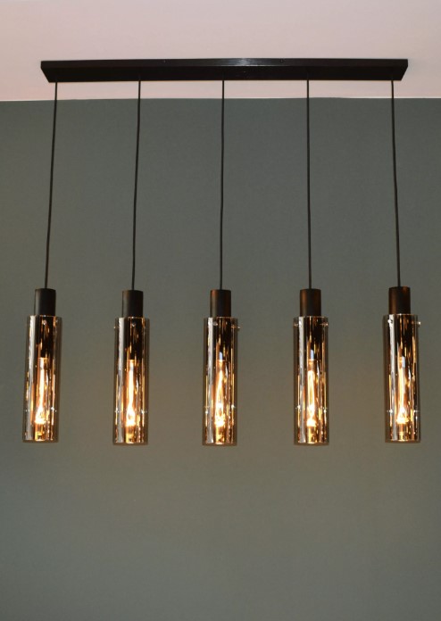 Pendelleuchte ORLANDO Glas Metall E27 dimmbar
