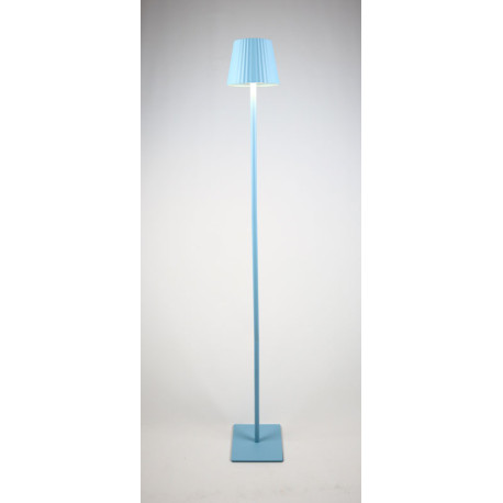 LED Outdoor Akku Stehleuchte Metall Dimmbar Touch USB-C IP44 14x14x120cm Blau