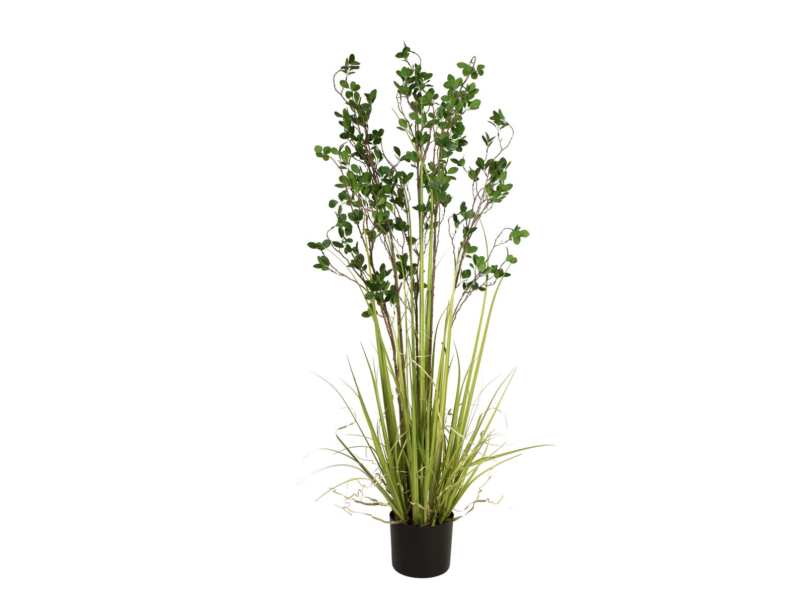 82600184a IMMERGRÜNSTRAUCH mit Gras Kunstpflanze 152cm