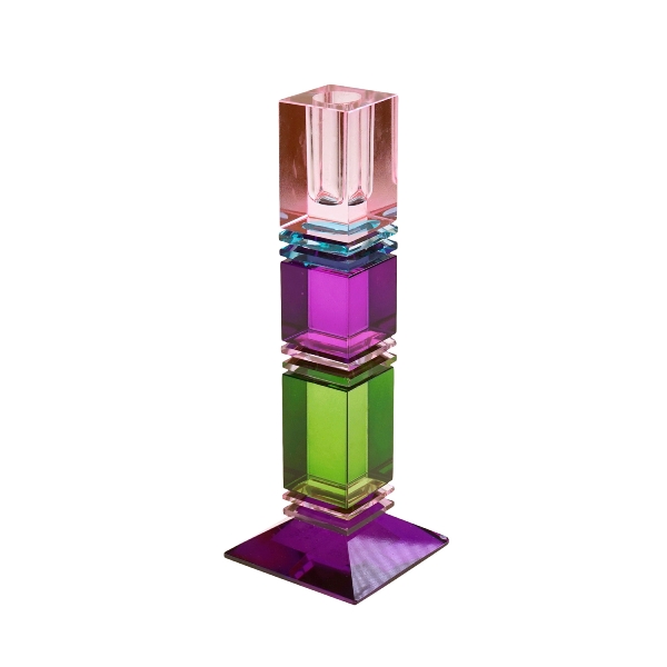 Kerzenleuchter FANCY CRYSTAL I Glas 10x10x25 cm