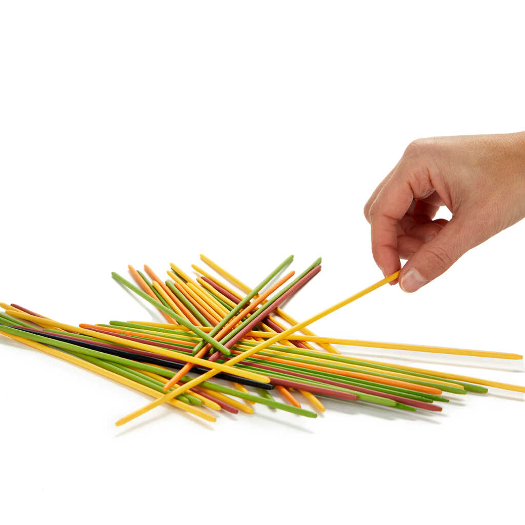 Geschicklichkeitsspiel MIKADETTI Spaghetti Mikado Bambus 2-8 Spieler 2,5x6,5x22,8cm