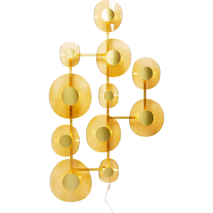 Wandleuchte MARIPOSA BRASS Glas Stahl Gold 11xG9 21x116x198cm
