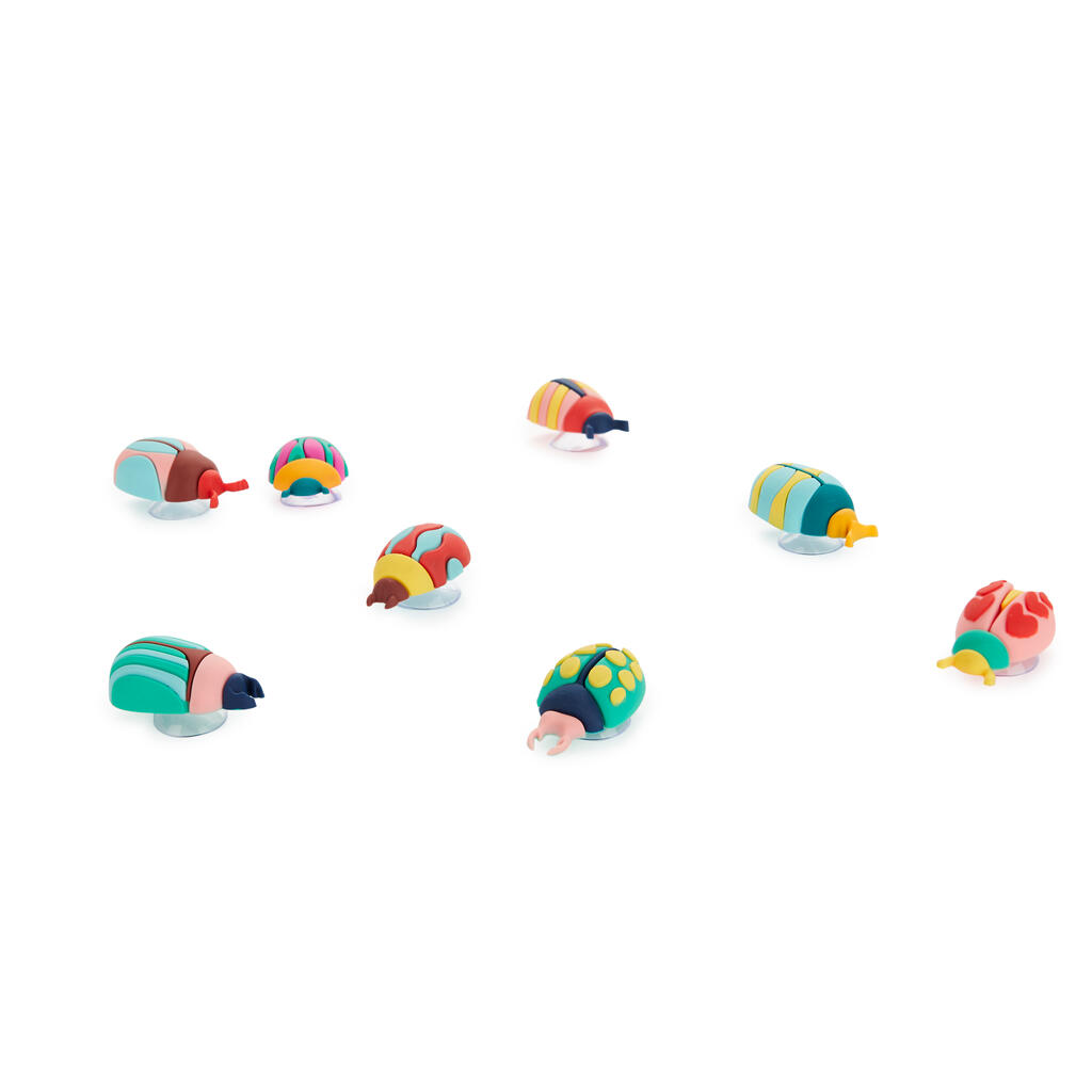 2-in-1 Glasmarker & Accessoires 8er-Set THE BEETLES Saugnapf 1,8x3x8cm