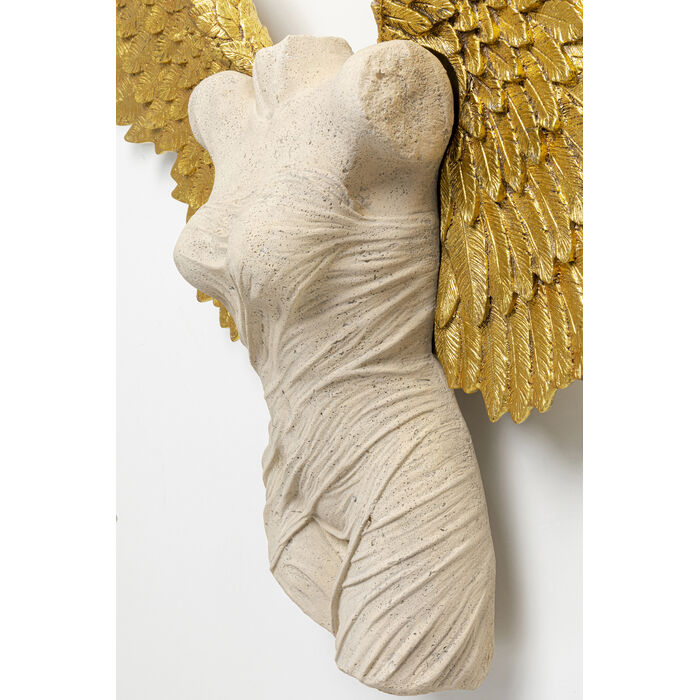 Wandobjekt GUARDIEN ANGEL FEMALE handgearbeitet Unikat 124x71cm