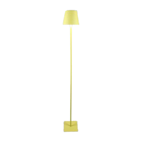 LED Outdoor Akku Stehleuchte Metall Dimmbar Touch USB-C IP44 14x14x120cm Gelb 