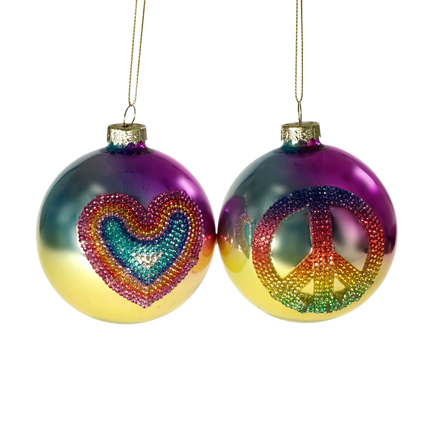 Weihnachtskugel LOVE aus Glas 8cm