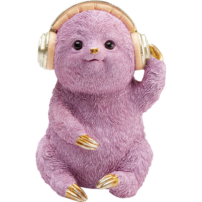 Spardose PARTY SLOTH Polyresin Pink13,6x13,6x19cm