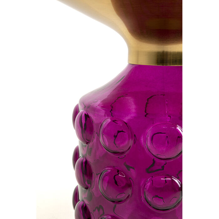 Beistelltisch LOLA Glas Stahl Lila 50x50x52cm