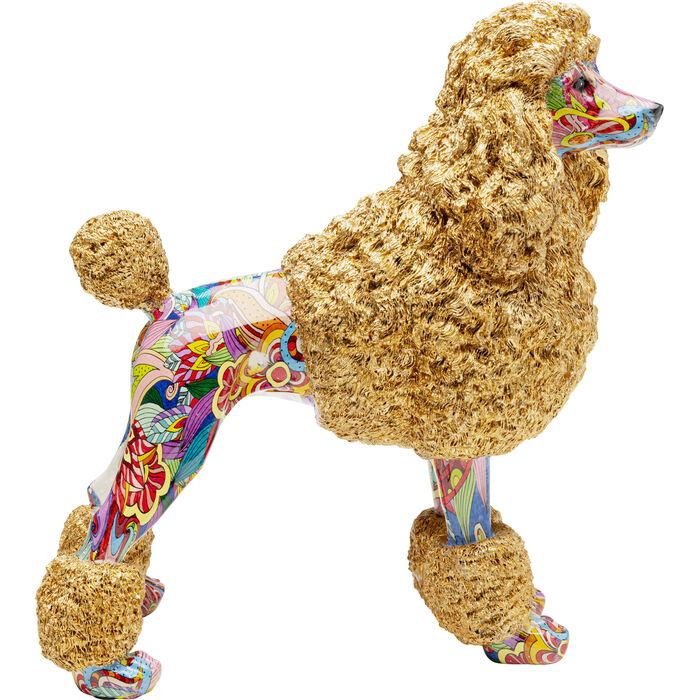 Dekofigur STREET ART GRAFFITI POODLE Polyresin handgearbeitetes Unikat 15,5x32x34cm
