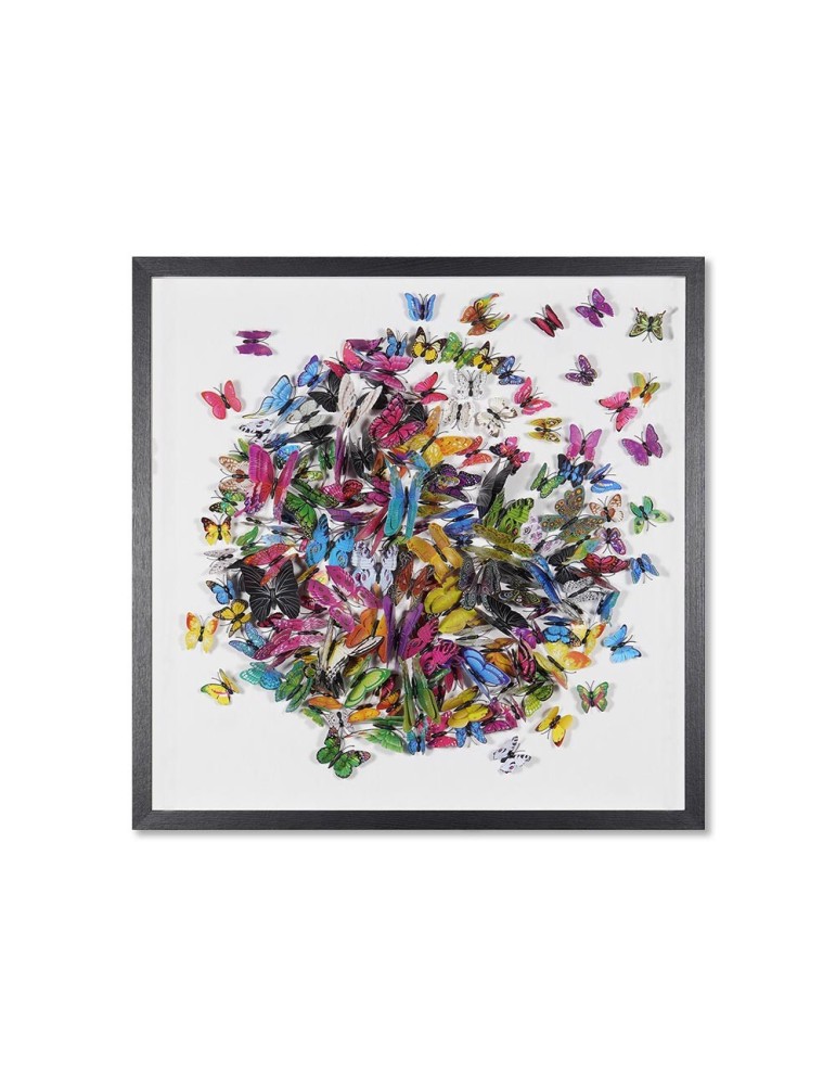 Deko Rahmen BUTTERFLY 3D-Effekt 3,5x80x80cm