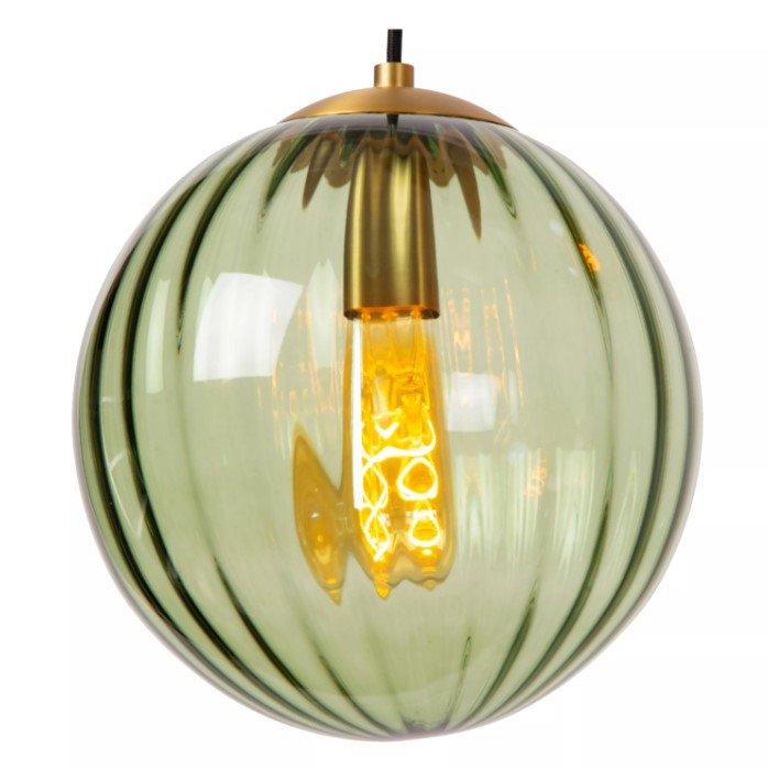 5UPusj3zgOOxsY Pendelleuchte MONSARAZ Glas Grün E27 Dimmbar 25x25x161cm