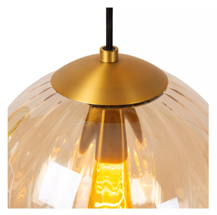 Pendelleuchte MONSARAZ Rund Glas E27 dimmbar