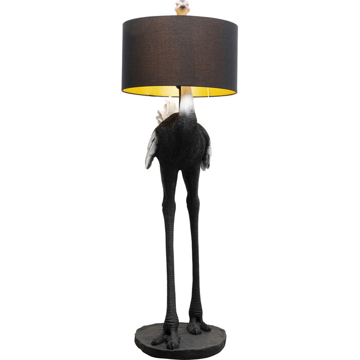 KARE-57259-700x700 Stehleuchte ANIMAL OSTRICH Polyresin Leinen E27 handgearbeitet 50x62x146,5cm