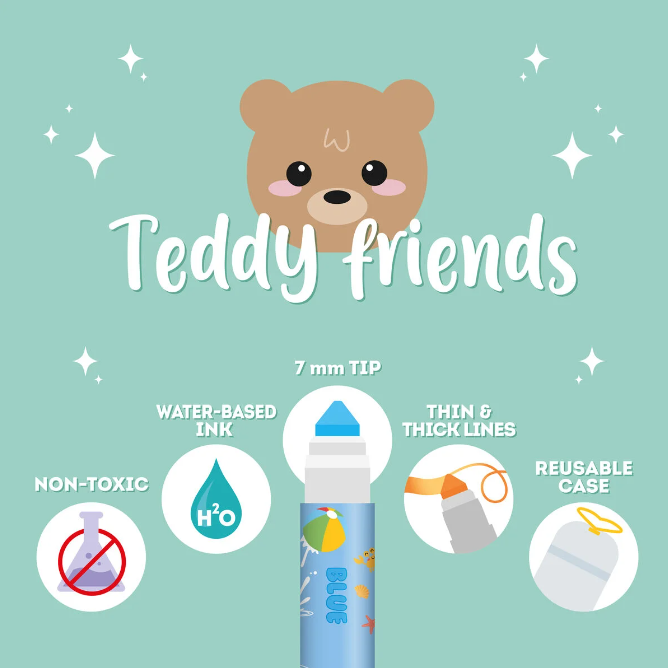 Filzstifte - Teddy Friends 12er-Set