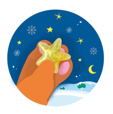 Glitzer Maltose Stern grün gelb lila 5.5x5.5cm Glitzer Maltose Stern grün gelb lila 5.5x5.5cm