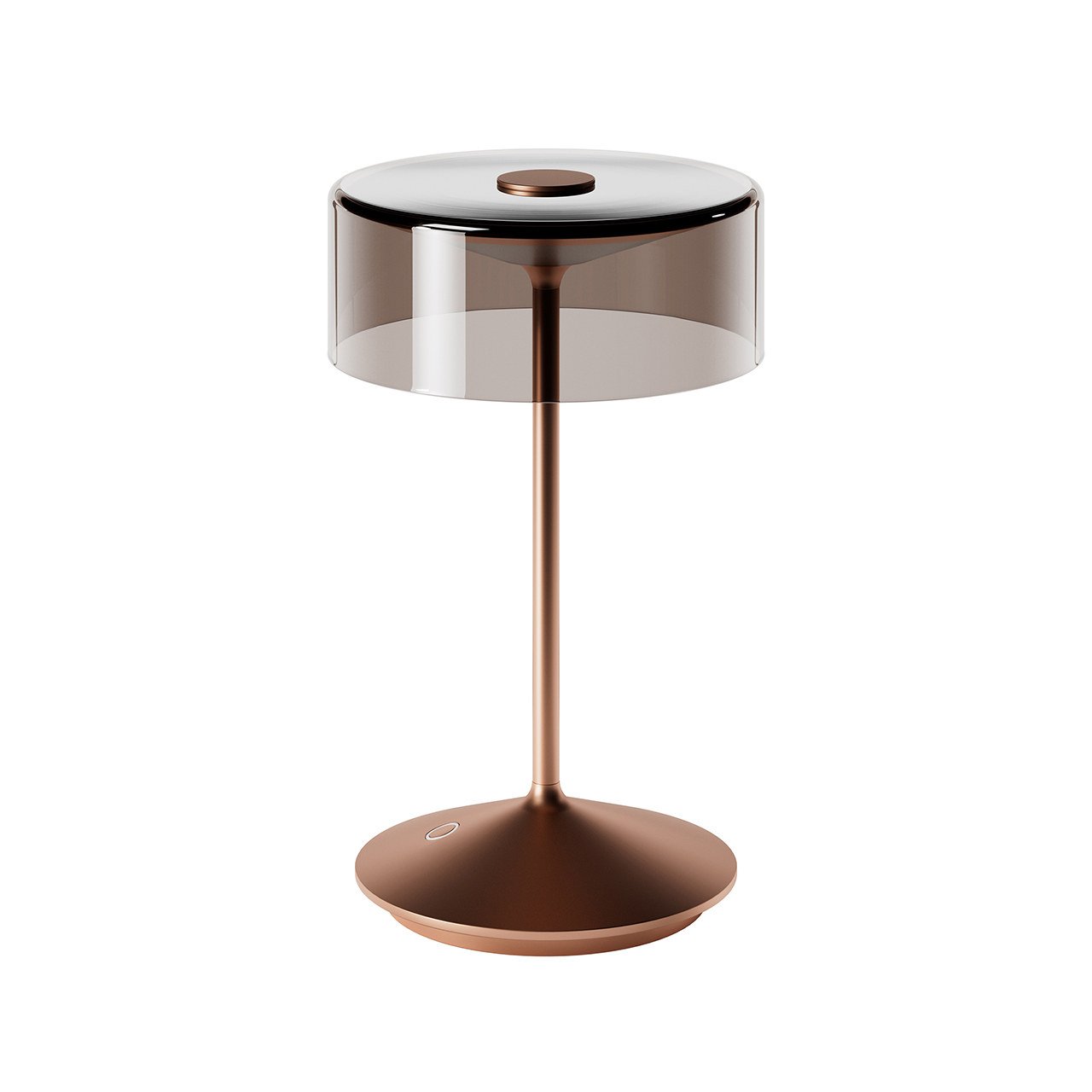 LED Akku-Tischleuchte NUMOTION Glas Bronze 2200K/2700K IP54 171lm 16x16x26,5cm