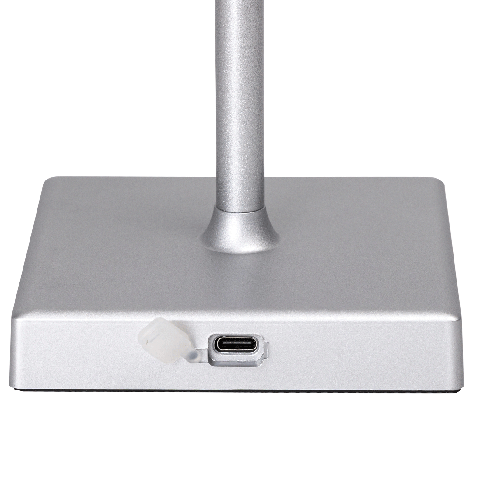 Akku-Tischleuchte DIMM Aluminium Silber 4W 400lm RGB+CCT Touch Dimming 13x13x38cm