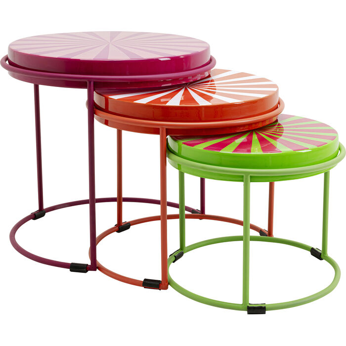 Beistelltisch 3er-Set GOOD VIBES Stahl 48,5x48,5x46cm