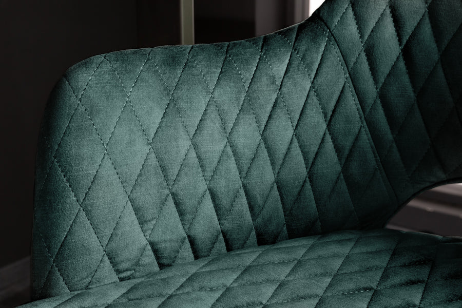 Barhocker PARIS Samt Metall Petrol mit Ziersteppung 60x51x104,5cm Barhocker PARIS Samt Metall Petrol mit Ziersteppung 60x51x104,5cm
