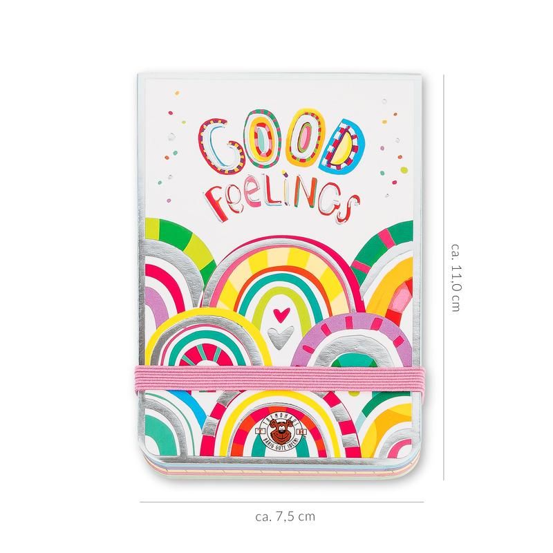 3kRYgVJbgpFcYf GOOD FEELINGS Notizblock 150 Blatt 7,5x11cm