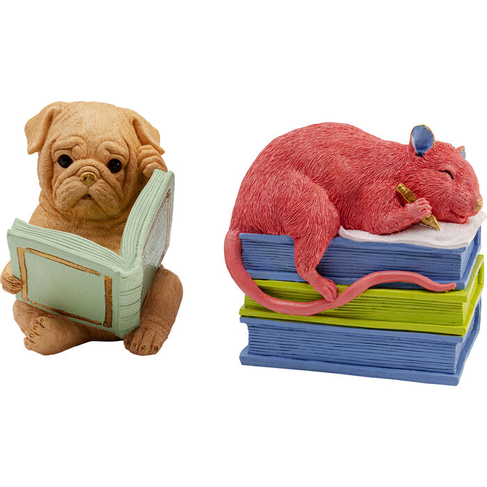 KARE-56739-master-a-700x700 Deko Buchstützen PET PARTY Polyresin Rot Braun handgearbeitet 2er Set 14,8x11,3x14,5cm
