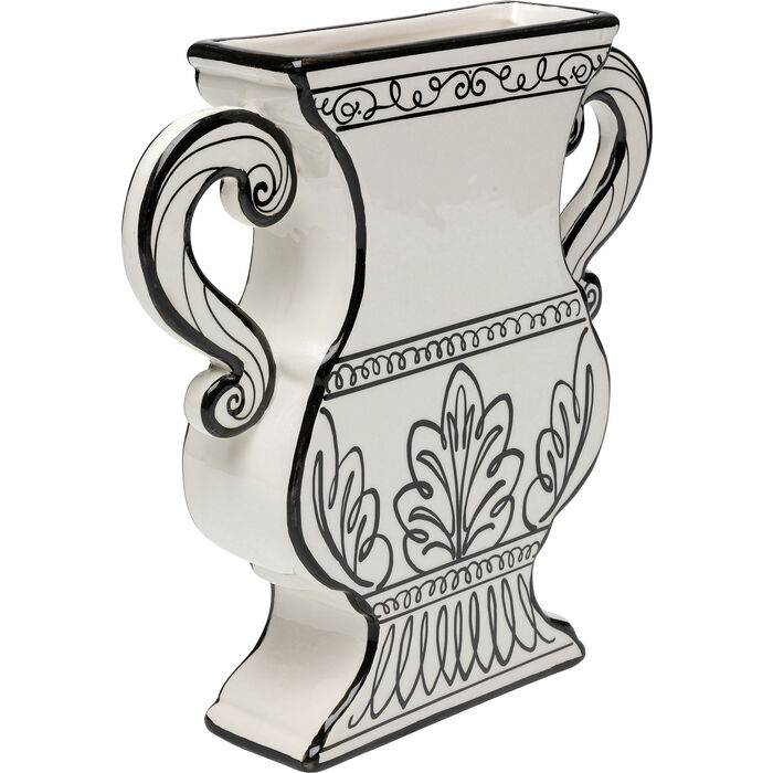 5GcQwffimQID7o Vase Favola Schwarz Weiß handgefertigt 23,5x23x5,2cm