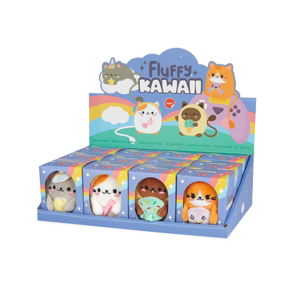 Buchzeichen FLUFFY KAWAII Lesezeichen 6x6x5cm
