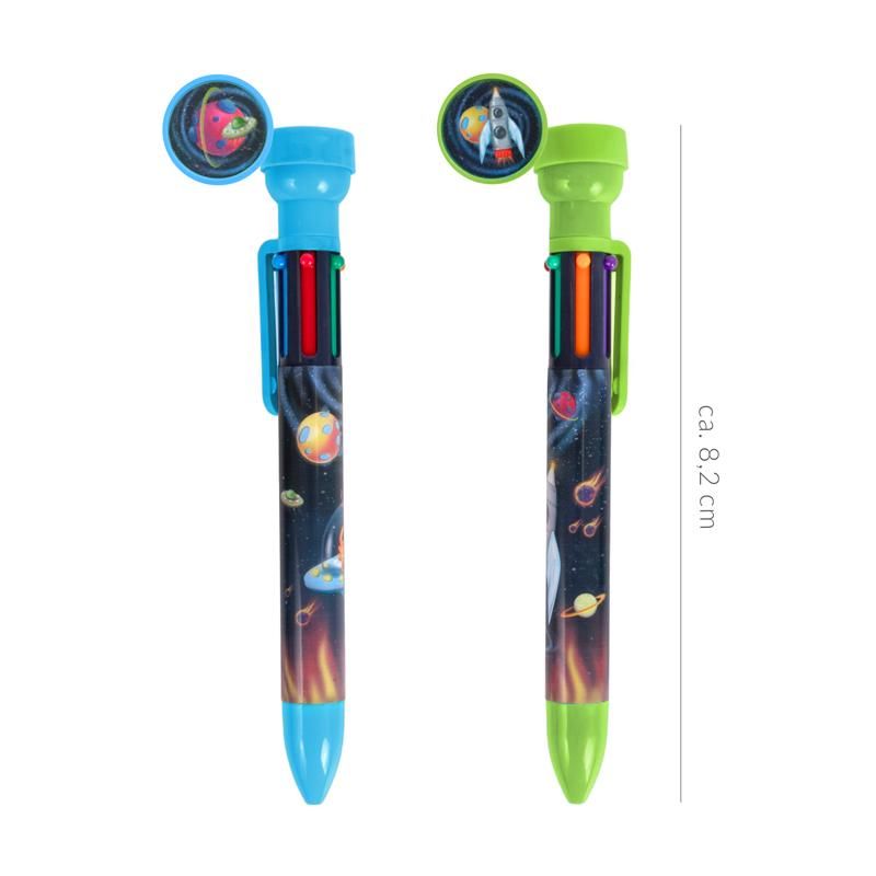 961723_d SPACE ADVENTURE Mehrfarbkulli 6-farbig mit Stempel Grün