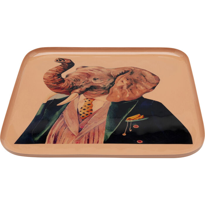 Tablett EGO ELEPHANT handgearbeitet Unikat 2x27x27cm
