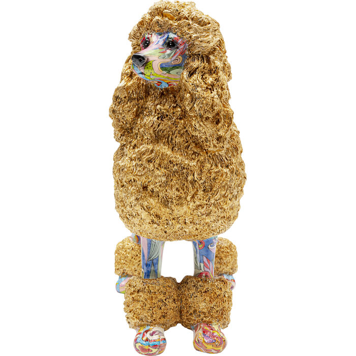 Dekofigur STREET ART GRAFFITI POODLE Polyresin handgearbeitetes Unikat 15,5x32x34cm