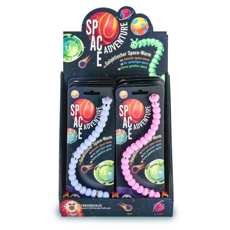 Anti-Stress SPACE Wurm Blau