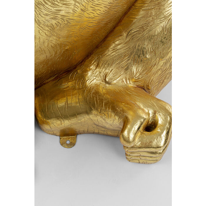 10PfpxF3016yZ0k Dekofigur GORILLA XL Gold handgearbeitet 180x130x100cm