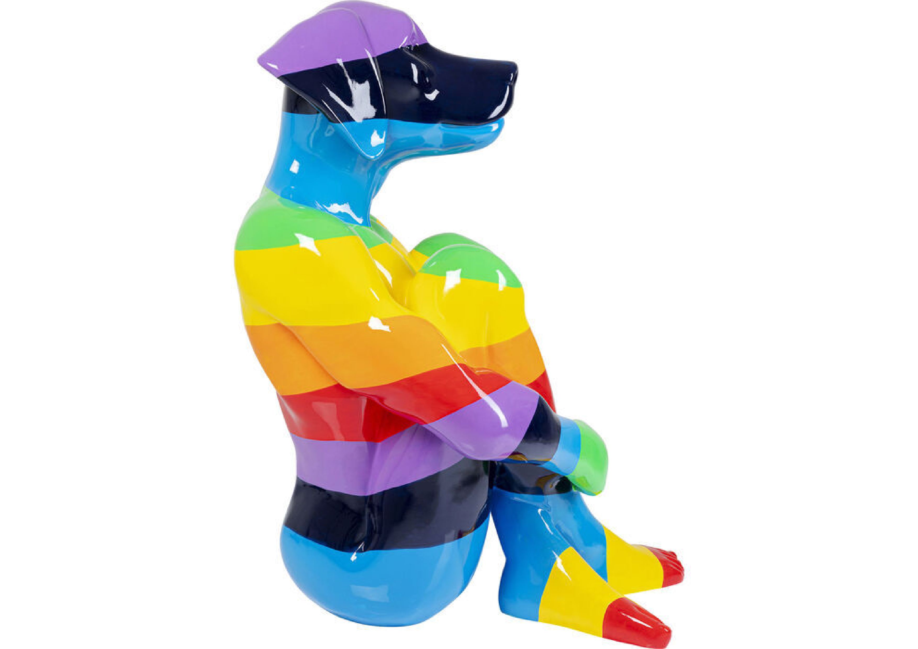 Dekofigur SITTING DOG Rainbow 173x100x132cm
