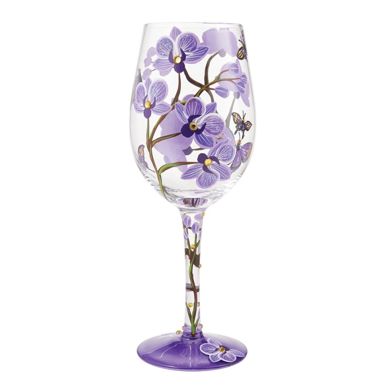 Weinglas BUTTERFLY JUBILEE by Lolita handbemalt Unikat 444ml 8,5x8,5x22,5cm