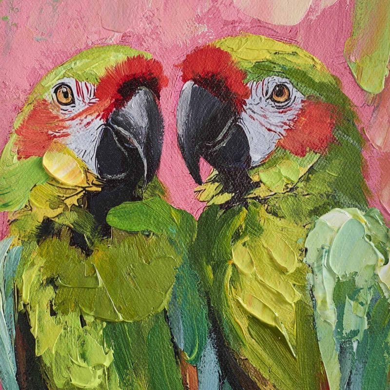 Leinwandbild PARROTS Acryl inkl. Rahmen 5x44x54cm