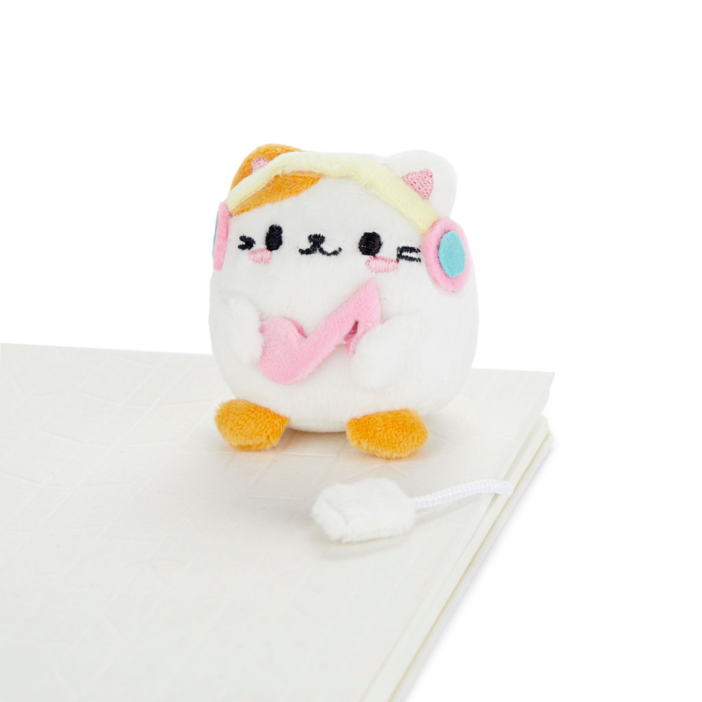 Buchzeichen FLUFFY KAWAII MELODY Weiß Lesezeichen 6x6x5cm