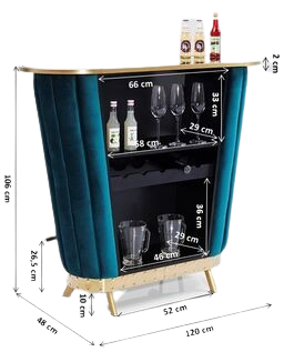 KARE-83901-master-m-700x700-removebg-preview Bar Hausbar AFTER WORK Glas Edelstahl Eukalyptus Petrol Gold 48x120x106cm