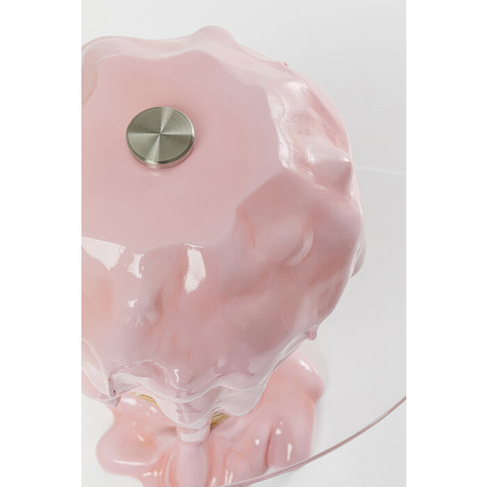 72feUkGK7fgbPm Beistelltisch GELATO Glas Polyresin Rosa 48x48x73,5cm