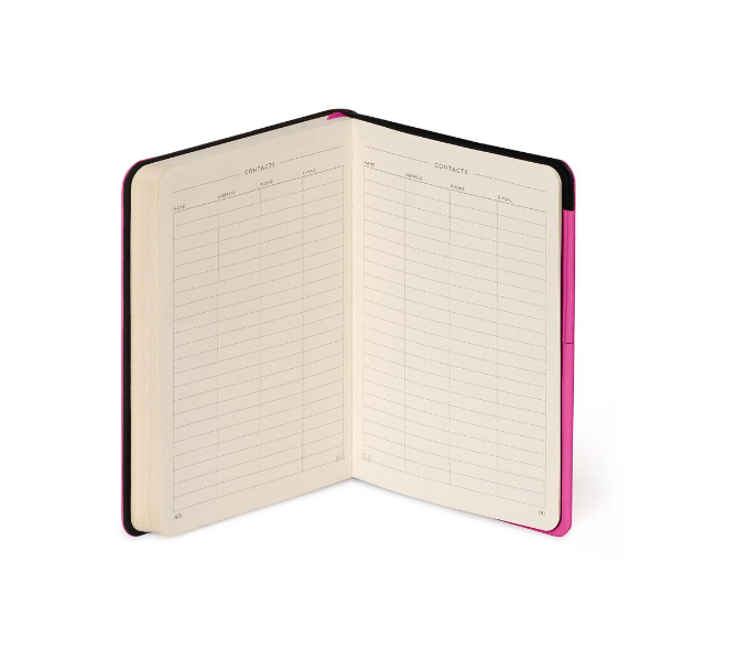 2AAJCamjfM0pLP Liniertes Notizbuch - Small - My Notebook 9,5x13,5cm 192 nummerierte Seiten Bougainvillea Pink