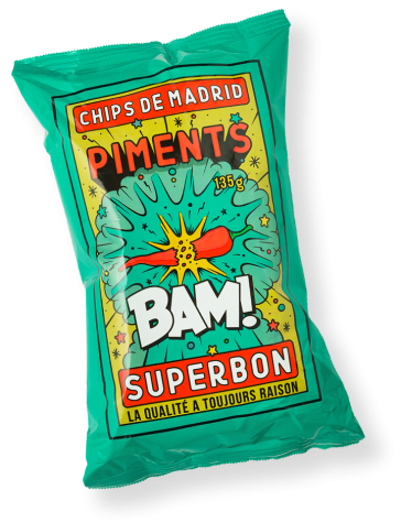 Superbon Chips PIMENTS 135g