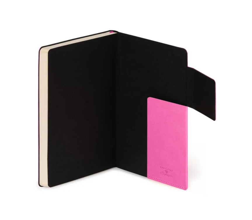 6QeKnQIVto2Uc6 Liniertes Notizbuch - Medium - My Notebook 13x21cm 192 nummerierte Seiten Bougainvillea Pink
