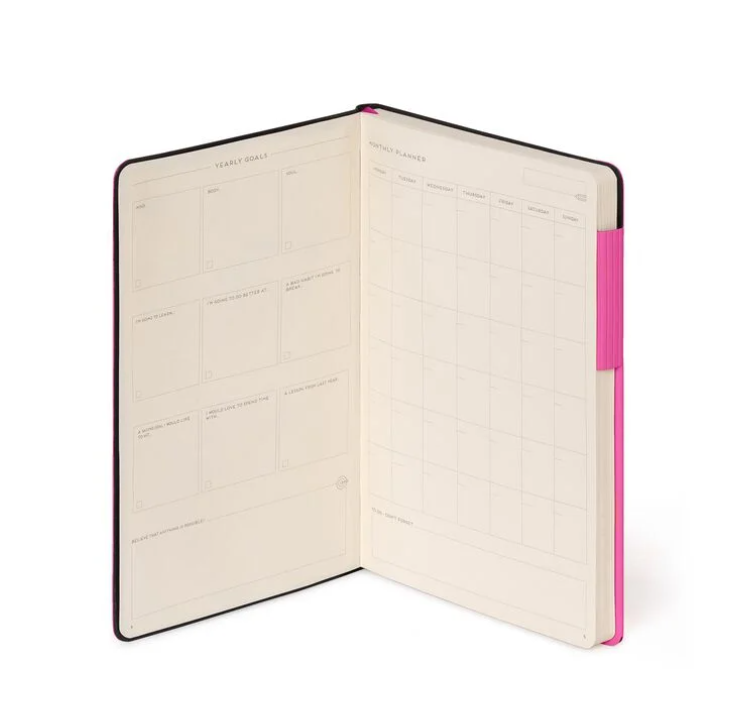 3ix7FmA4cCW3Lp Liniertes Notizbuch - Medium - My Notebook 13x21cm 192 nummerierte Seiten Bougainvillea Pink