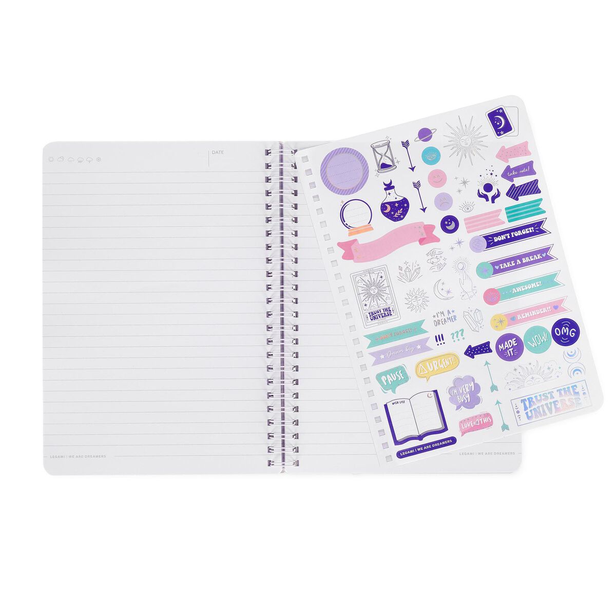 Liniertes Notizbuch - Large A5 - Notebook mit Spiralbindung 15,5x21cm 200 Seiten TAROT