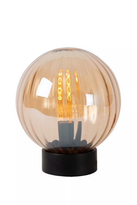 Tischleuchte MONSARAZ Glas E27 dimmbar 25x25x29cm