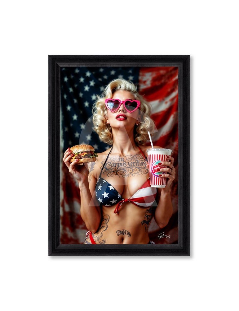Wandbild MADE IN AMERICA by Alexandre Granger inkl. Rahmen 52x72x6,8cm