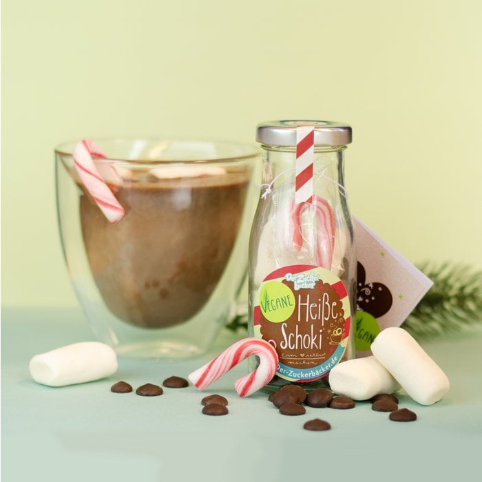 DIY Flasche Heisse Schokolade Vegan 50g 