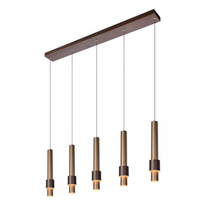 Pendelleuchte MARGARY Aluminium 5x4,2W 460lm 2700K Warmweiß 103x8x169cm